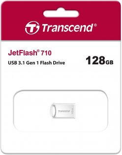  Флешка USB Transcend JetFlash 710 128GB Silver (TS128GJF710S)
