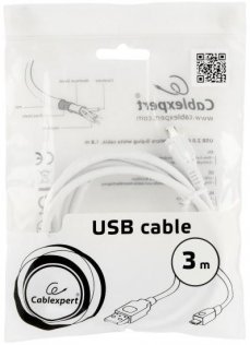 Кабель Cablexpert AM / Micro USB 3m White (CCP-mUSB2-AMBM-W-10)