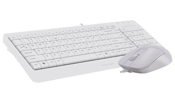 Комплект клавіатура+миша A4tech F1512 USB White (F1512 (White))