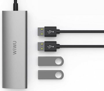 USB-хаб WIWU Alpha 4in1 440 Gray (6973218930251)
