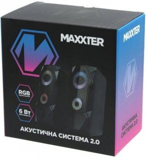 Колонки Maxxter CSP-U002RGB Black