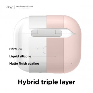 Чохол Elago for Airpods 3rd Gen - Liquid Hybrid Case Lovely Pink (EAP3RH-LPK)