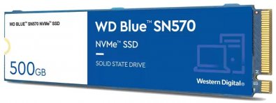 SSD-накопичувач Western Digital Blue SN570 2280 PCIe 3.0 x4 NVMe 500GB (WDS500G3B0C)