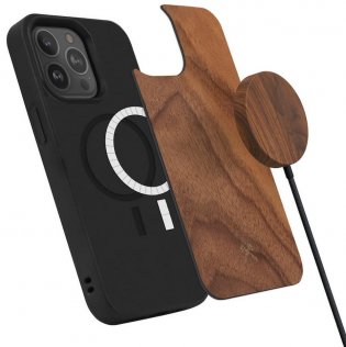  Чохол Woodcessories for Apple iPhone 13 Pro - Wooden Bumper Case Walnut with MagSafe (eco529)