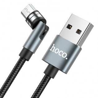 Кабель Hoco U94 Universal Rotating AM / Micro USB 1.2m Black (U94 MicroB Black)