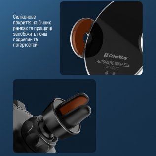 Кріплення для мобільного телефону ColorWay AutoSense Wireless Charger 2 15W Black (CW-CHAW036Q-BK)
