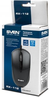 Миша Sven RX-112 Black (RX-112 USB Black)