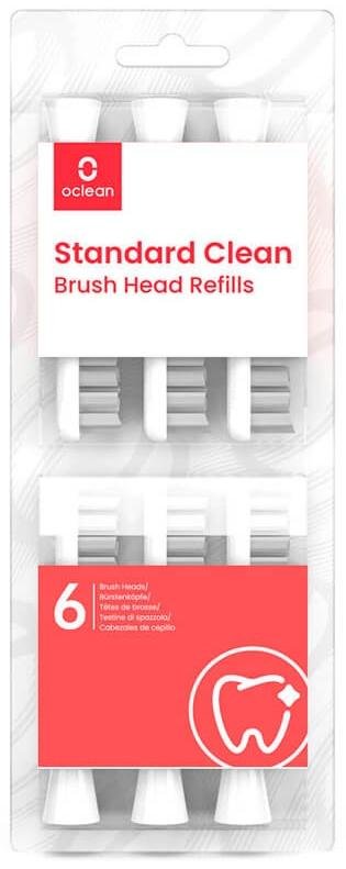  Насадка для зубної щітки Oclean Standard Clean P2S6 W06 Brush Head White 6pcs