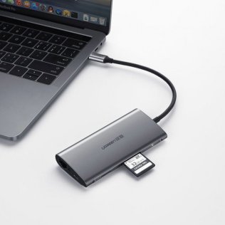 USB-хаб UGREEN CM121 Gray (50538)