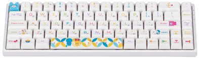 Клавіатура Akko 3068B Doraemon Rainbow 68Key CS Jelly Pink RGB ENG/UKR White (6925758617383)