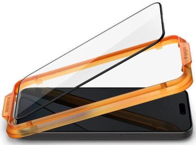 Захисне скло Spigen for Apple iPhone 15 - Glas tR AlignMaster FC Black 2 Pack (AGL06906)