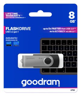 Флешка USB GOODRAM Twister 8GB Black (UTS3-0080K0R11)