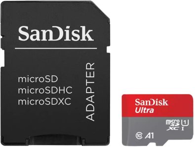 FLASH пам'ять SanDisk Ultra UHS-I A1 Micro SDXC 128GB with adapter (SDSQUAB-128G-GN6MA)