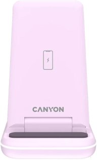 Бездротова зарядна станція Canyon WS-304 3in1 Iced Pink (CNS-WCS304IP)