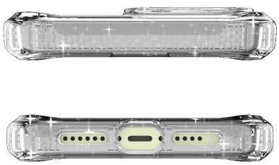 Чохол iTSkins for iPhone 15 HYBRID R Spark with MagSafe Transparent (AP5N-HBSPM-TRSP)
