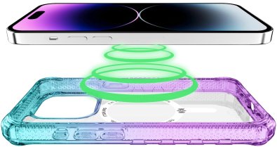 Чохол iTSkins for iPhone 15 Pro Max Supreme R Prism with MagSafe Light blue and light purpl (AP5U-SUPMA-LBLP)