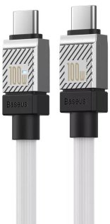 Кабель Baseus CoolPlay Series 100W Type-C / Type-C 2m white (CAKW000302)