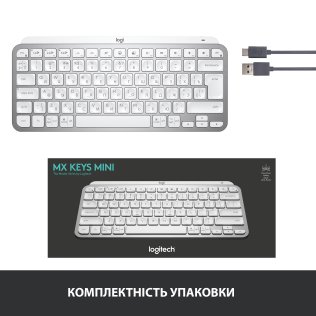 Клавіатура Logitech MX Keys Mini Pale Grey (920-010502)