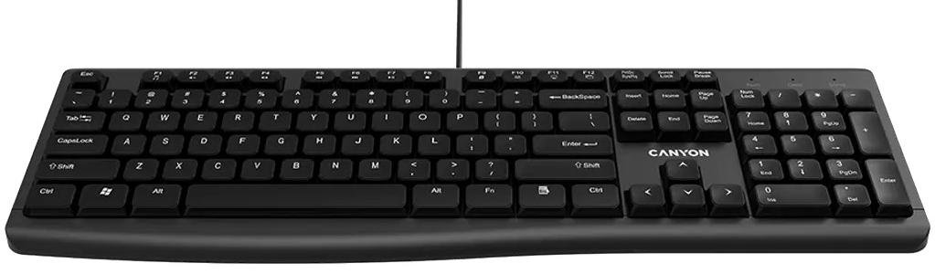 Клавіатура Canyon CNE-CKEY5 UKR/ENG USB Black