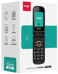 Мобільний телефон ERGO F241 Dual Sim Black