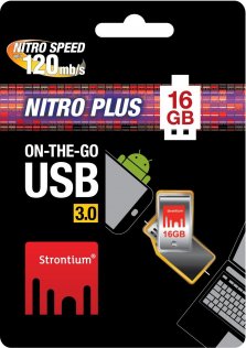 Флешка USB Strontium Nitro Plus 16 ГБ (SR16GSLOTG1Z) срібляста