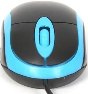 Мишка Omega OM-06V чорна/блакитна