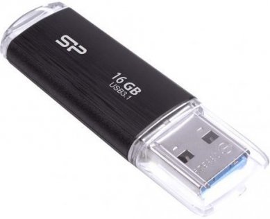 Флешка USB Silicon Power Blaze B02 16 ГБ (SP016GBUF3B02V1K) чорна