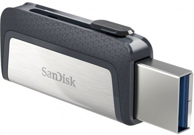 Флешка USB SanDisk Ultra Dual 64 ГБ (SDDDC2-064G-G46) срібляста