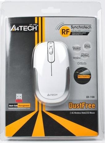 Мишка A4tech G9-110H-2 Holeless біла/срібляста