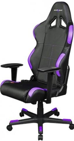 Крісло для геймерів DXRACER RACING OH/RW99/NV чорне з фіолетовими вставками