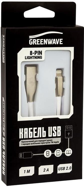 Кабель USB GREENWAVE DC-IP-102ZR AM / Lightning 1 м білий