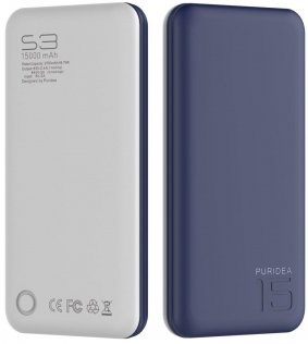 Батарея універсальна Puridea S3 15000mAh Blue/White