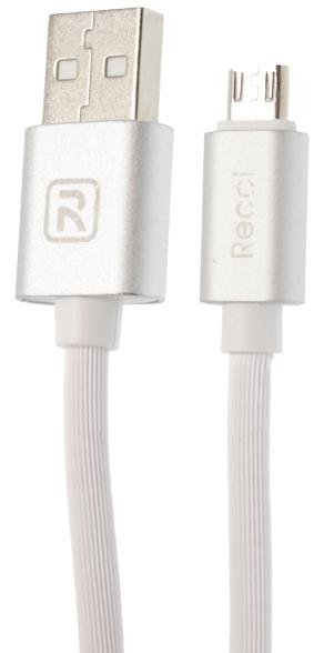 Кабель USB 2.0 (AM/MicroB) 1,5м, Recci RCM-U150 PUFF, White