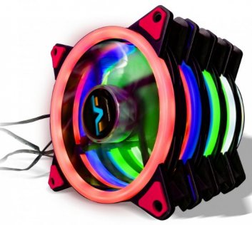 Вентилятор для корпуса Frime Iris LED Fan Double Ring Red (FLF-HB120RDR)