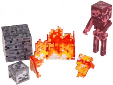 Ігрова фігурка Minecraft Skeleton on Fire, серія 4, 7cm
