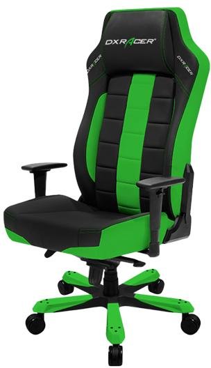 Крісло ігрове DXRacer Classic OH/СЕ120/NE Vinil шкіра, Al основа, Black/Green
