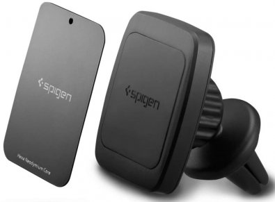 Кріплення для мобільного телефону Spigen Kuel H12 Air Vent Magnetic Swivel Car Mount Holder Black (000CD20115)