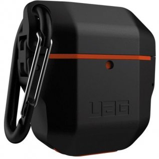 Чохол для Airpods Urban Armor Gear - Silicone Hard Case Black/Orange (10185F114097)