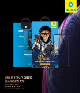  Захисне скло Blueo for iPhone 7/8 - 3D Stealth Black (7B21)