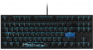 Клавіатура, Ducky One 2 TKL, RGB LED, USB, Black/White (Cherry Speed Silver)