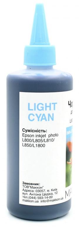 Чорнило Makkon for Epson L800/L805/L810 250 ml Light Cyan (IMN-EPS-L800-250LC)