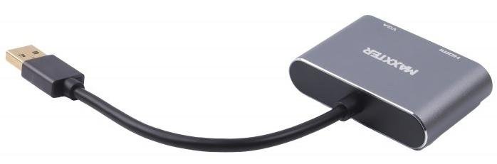 Перехідник Maxxter USB 3.0 / VGA/HDMI (V-AM-HDMI-VGA)