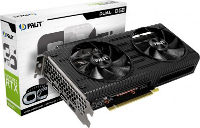 Відеокарта Palit RTX 3060 Ti Dual OC LHR (NE6306TS19P2-190AD-LHR)