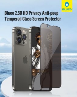 Захисне скло Blueo for iPhone 13/13Pro Full Screen Anti-Peep Black (NPB14-13 6.1)
