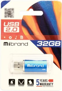 Флешка USB Mibrand Cougar 32GB Blue (MI2.0/CU32P1U)
