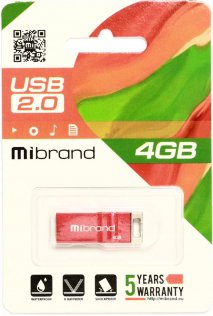 Флешка USB Mibrand Chameleon 4GB Red (MI2.0/CH4U6R)
