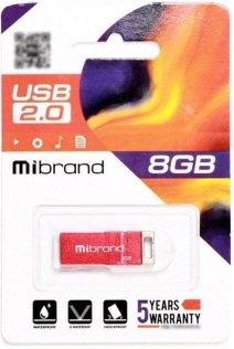 Флешка USB Mibrand Chameleon 8GB Red (MI2.0/CH8U6R)