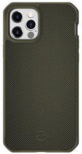 Чохол iTSkins for iPhone 12/12 Pro - Nybrid Ballistic Olive Green (AP3P-HYBFS-KAKI)