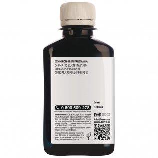 Чорнило BARVA for HP 10/13/82/88 Black 180 ml (I-BARE-H10-180-B-P)