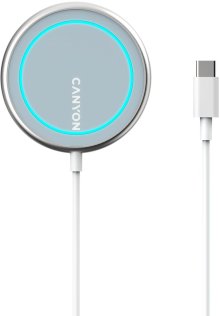 Зарядний пристрій Canyon WS-100 for iPhone 12/13 Silver (CNS-WCS100)